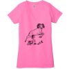 Ladies' Jersey Short-Sleeve Deep V-Neck T-Shirt Thumbnail