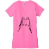 Ladies' Jersey Short-Sleeve Deep V-Neck T-Shirt Thumbnail