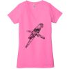 Ladies' Jersey Short-Sleeve Deep V-Neck T-Shirt Thumbnail