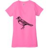 Ladies' Jersey Short-Sleeve Deep V-Neck T-Shirt Thumbnail