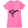 Ladies' Jersey Short-Sleeve Deep V-Neck T-Shirt Thumbnail