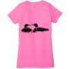 Ladies' Jersey Short-Sleeve Deep V-Neck T-Shirt Thumbnail