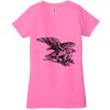 Ladies' Jersey Short-Sleeve Deep V-Neck T-Shirt Thumbnail