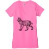 Ladies' Jersey Short-Sleeve Deep V-Neck T-Shirt Thumbnail