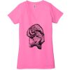 Ladies' Jersey Short-Sleeve Deep V-Neck T-Shirt Thumbnail