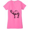 Ladies' Jersey Short-Sleeve Deep V-Neck T-Shirt Thumbnail