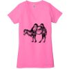 Ladies' Jersey Short-Sleeve Deep V-Neck T-Shirt Thumbnail