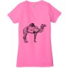 Ladies' Jersey Short-Sleeve Deep V-Neck T-Shirt Thumbnail