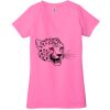 Ladies' Jersey Short-Sleeve Deep V-Neck T-Shirt Thumbnail