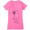 Ladies' Jersey Short-Sleeve Deep V-Neck T-Shirt Thumbnail