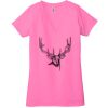 Ladies' Jersey Short-Sleeve Deep V-Neck T-Shirt Thumbnail