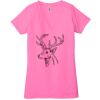 Ladies' Jersey Short-Sleeve Deep V-Neck T-Shirt Thumbnail