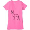 Ladies' Jersey Short-Sleeve Deep V-Neck T-Shirt Thumbnail