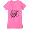 Ladies' Jersey Short-Sleeve Deep V-Neck T-Shirt Thumbnail