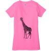 Ladies' Jersey Short-Sleeve Deep V-Neck T-Shirt Thumbnail