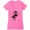 Ladies' Jersey Short-Sleeve Deep V-Neck T-Shirt Thumbnail
