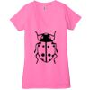 Ladies' Jersey Short-Sleeve Deep V-Neck T-Shirt Thumbnail