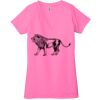 Ladies' Jersey Short-Sleeve Deep V-Neck T-Shirt Thumbnail