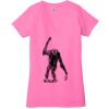 Ladies' Jersey Short-Sleeve Deep V-Neck T-Shirt Thumbnail