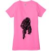 Ladies' Jersey Short-Sleeve Deep V-Neck T-Shirt Thumbnail