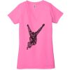 Ladies' Jersey Short-Sleeve Deep V-Neck T-Shirt Thumbnail