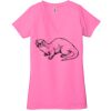Ladies' Jersey Short-Sleeve Deep V-Neck T-Shirt Thumbnail