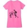 Ladies' Jersey Short-Sleeve Deep V-Neck T-Shirt Thumbnail