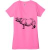 Ladies' Jersey Short-Sleeve Deep V-Neck T-Shirt Thumbnail