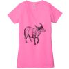 Ladies' Jersey Short-Sleeve Deep V-Neck T-Shirt Thumbnail