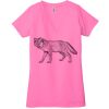 Ladies' Jersey Short-Sleeve Deep V-Neck T-Shirt Thumbnail