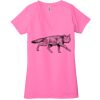 Ladies' Jersey Short-Sleeve Deep V-Neck T-Shirt Thumbnail