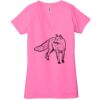 Ladies' Jersey Short-Sleeve Deep V-Neck T-Shirt Thumbnail