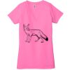 Ladies' Jersey Short-Sleeve Deep V-Neck T-Shirt Thumbnail