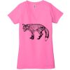 Ladies' Jersey Short-Sleeve Deep V-Neck T-Shirt Thumbnail