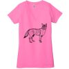 Ladies' Jersey Short-Sleeve Deep V-Neck T-Shirt Thumbnail