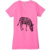 Ladies' Jersey Short-Sleeve Deep V-Neck T-Shirt Thumbnail