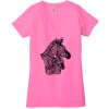 Ladies' Jersey Short-Sleeve Deep V-Neck T-Shirt Thumbnail