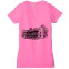 Ladies' Jersey Short-Sleeve Deep V-Neck T-Shirt Thumbnail