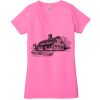 Ladies' Jersey Short-Sleeve Deep V-Neck T-Shirt Thumbnail