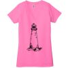 Ladies' Jersey Short-Sleeve Deep V-Neck T-Shirt Thumbnail