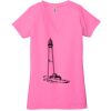 Ladies' Jersey Short-Sleeve Deep V-Neck T-Shirt Thumbnail