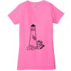 Ladies' Jersey Short-Sleeve Deep V-Neck T-Shirt Thumbnail