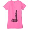 Ladies' Jersey Short-Sleeve Deep V-Neck T-Shirt Thumbnail