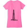 Ladies' Jersey Short-Sleeve Deep V-Neck T-Shirt Thumbnail