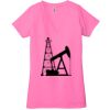 Ladies' Jersey Short-Sleeve Deep V-Neck T-Shirt Thumbnail