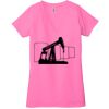 Ladies' Jersey Short-Sleeve Deep V-Neck T-Shirt Thumbnail