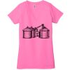 Ladies' Jersey Short-Sleeve Deep V-Neck T-Shirt Thumbnail