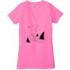 Ladies' Jersey Short-Sleeve Deep V-Neck T-Shirt Thumbnail