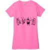 Ladies' Jersey Short-Sleeve Deep V-Neck T-Shirt Thumbnail