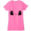 Ladies' Jersey Short-Sleeve Deep V-Neck T-Shirt Thumbnail